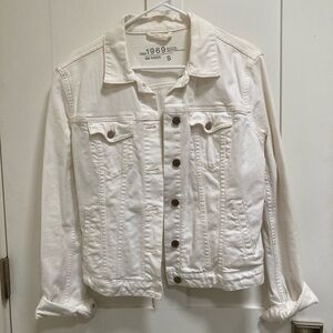 Gap Women's White Denim Jacket